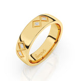 Semper Fidelis Diamond Ring Yellow Gold