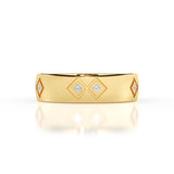 Semper Fidelis Diamond Ring Yellow Gold