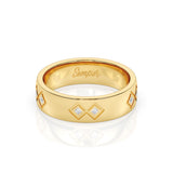 Semper Fidelis Diamond Ring Yellow Gold