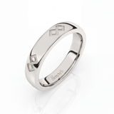Semper Fidelis Ring Slim White Gold