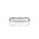 Semper Fidelis Ring Slim White Gold