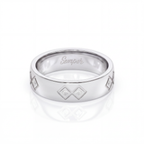 Semper Fidelis Diamond Ring White Gold