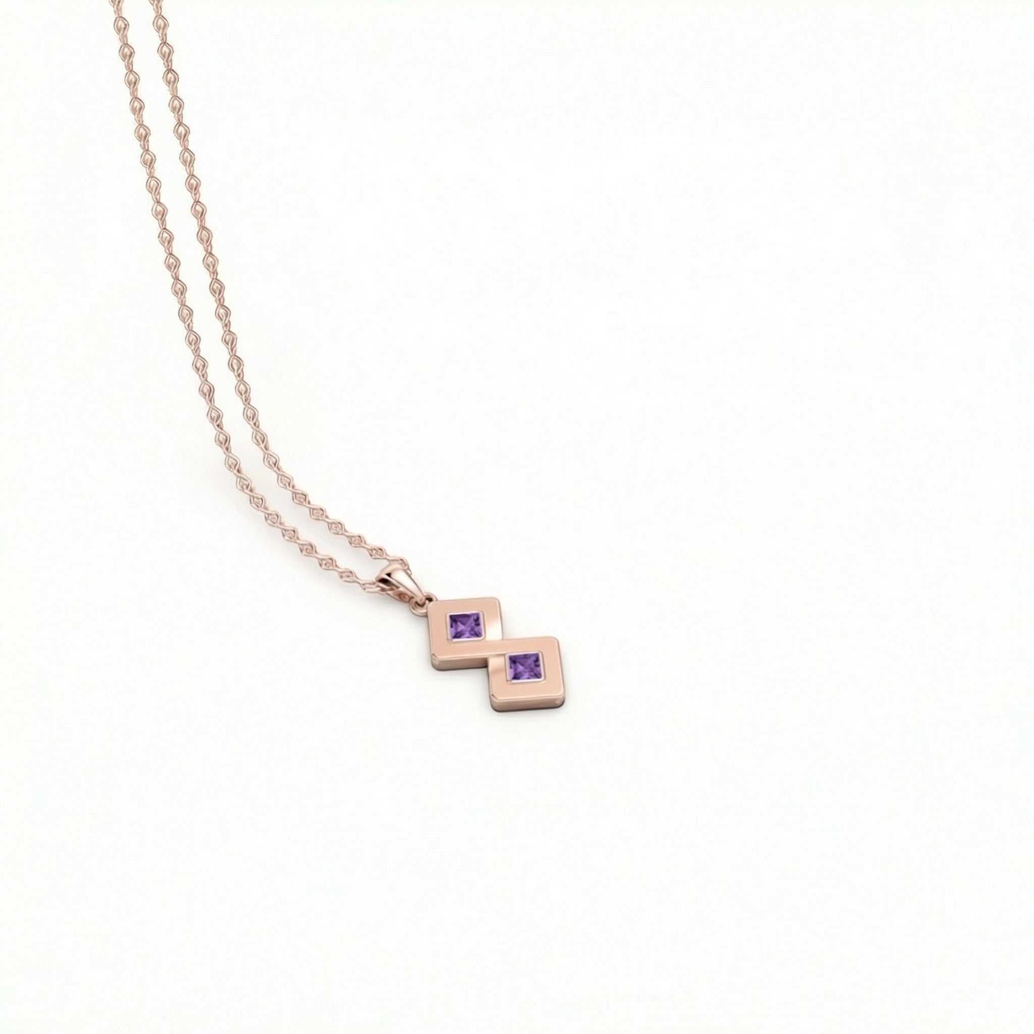 Semper Infiniti Grand Amethyst Pendant Rose Gold