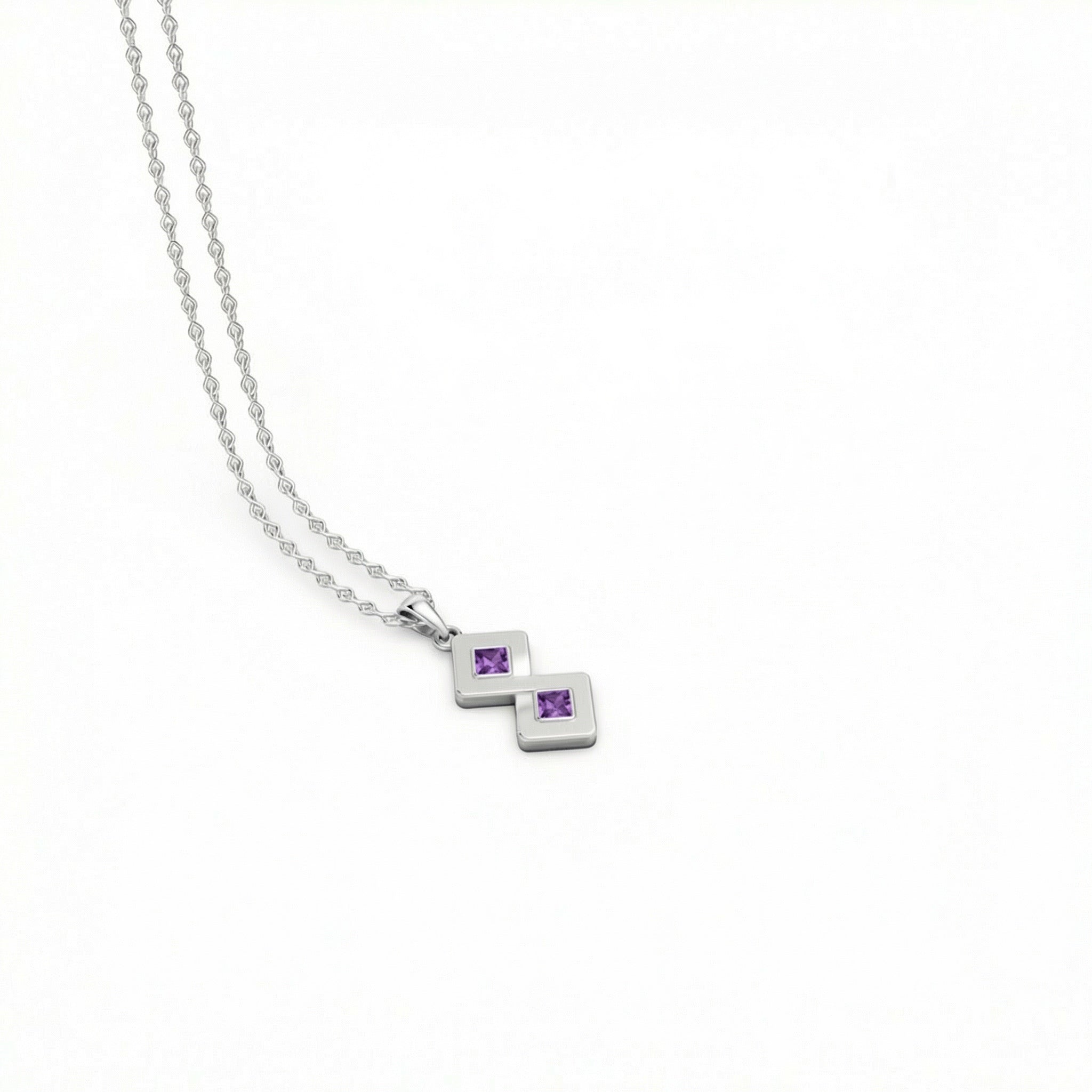 Semper Infiniti Grand Amethyst Pendant White Gold