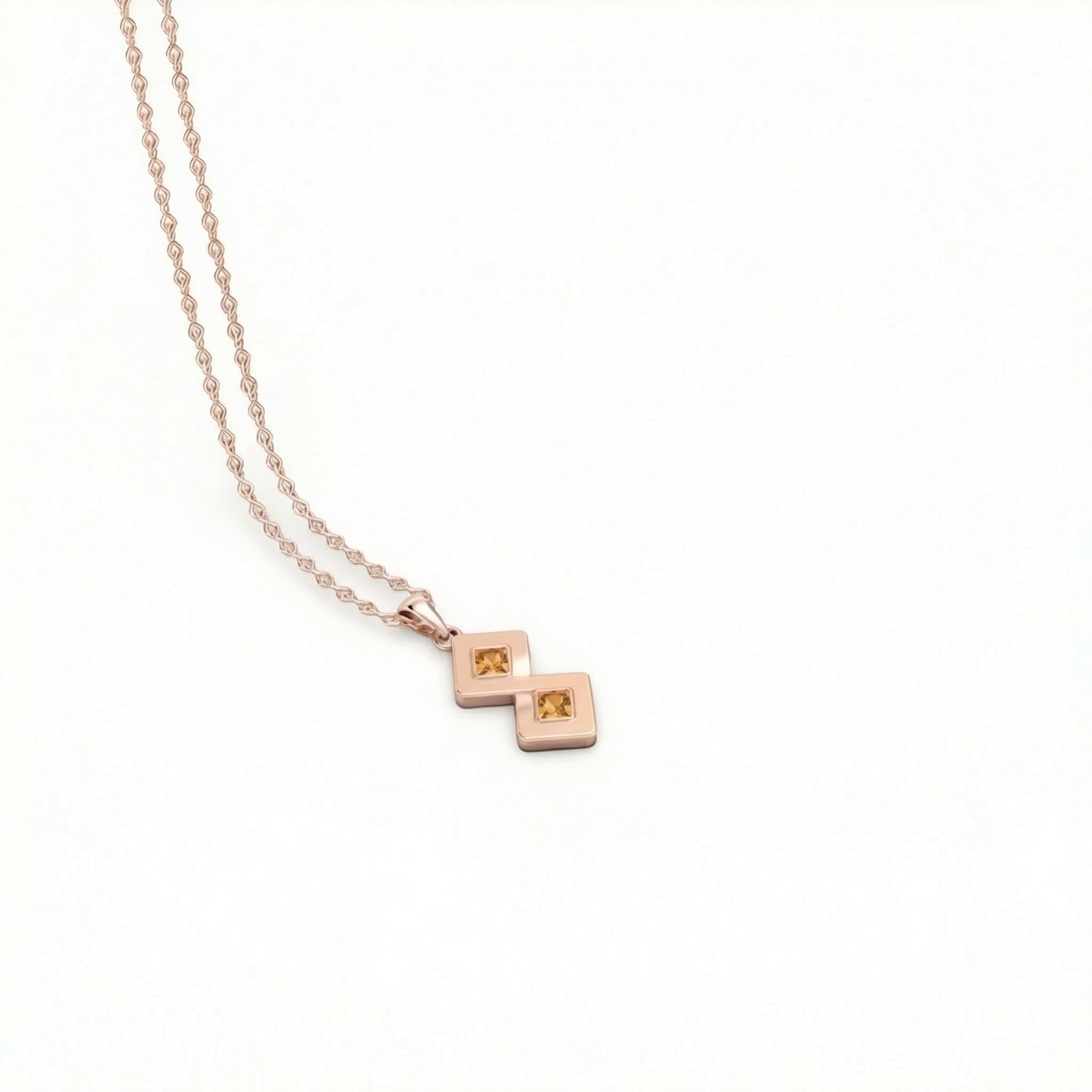 Semper Infiniti Grand Imperial Topaz Pendant Rose Gold