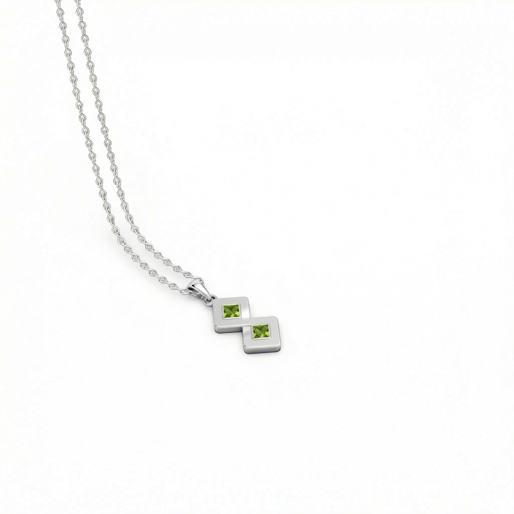 Semper Infiniti Grand Peridot Pendant White Gold