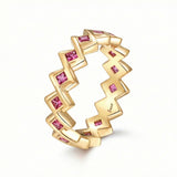 Semper Invicta Pink Tourmaline Ring Yellow Gold