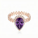 Semper Invicta Rising Amethyst Ring Rose Gold