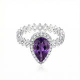Semper Invicta Rising Amethyst Ring White Gold