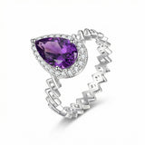 Semper Invicta Rising Amethyst Ring White Gold