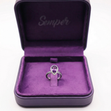Semper Invicta Rising Amethyst Ring White Gold