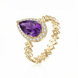 Semper Invicta Rising Amethyst Ring Yellow Gold