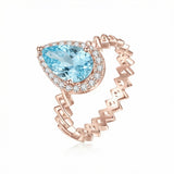 Semper Invicta Rising Aquamarine Ring Rose Gold