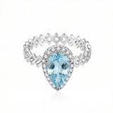Semper Invicta Rising Aquamarine Ring White Gold