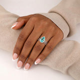 Semper Invicta Rising Aquamarine Ring White Gold