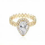 Semper Invicta Rising Diamond Ring Yellow Gold