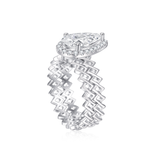 Semper Invicta Rising Diamond Ring White Gold