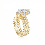 Semper Invicta Rising Diamond Ring Yellow Gold
