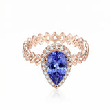 Semper Invicta Rising Tanzanite Ring Rose Gold