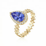 Semper Invicta Rising Tanzanite Ring Yellow Gold