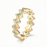 Semper Invicta Aquamarine Ring Yellow Gold