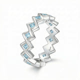 Semper Invicta Aquamarine Ring White Gold