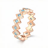 Semper Invicta Aquamarine Ring Rose Gold