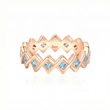 Semper Invicta Aquamarine Ring Rose Gold