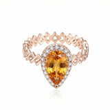 Semper Invicta Rising Imperial Topaz Ring Rose Gold