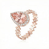 Semper Invicta Rising Morganite Ring Rose Gold