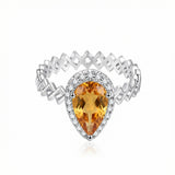 Semper Invicta Rising Imperial Topaz Ring White Gold