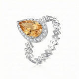 Semper Invicta Rising Imperial Topaz Ring White Gold