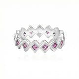 Semper Invicta Amethyst Ring White Gold