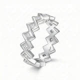 Semper Invicta Diamond Ring White Gold