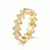 Semper Invicta Diamond Ring Yellow Gold