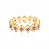 Semper Invicta Amethyst Ring Yellow Gold