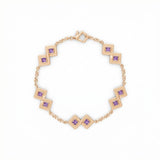Semper Infiniti Classic Amethyst Bracelet Rose Gold