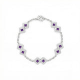 Semper Infiniti Classic Amethyst Bracelet White Gold