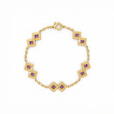 Semper Infiniti Classic Amethyst Bracelet Yellow Gold
