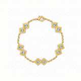 Semper Infiniti Classic Aquamarine Bracelet Yellow Gold