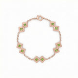 Semper Infiniti Classic Peridot Bracelet Rose Gold