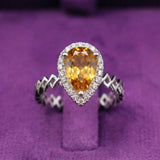 Semper Invicta Rising Imperial Topaz Ring White Gold